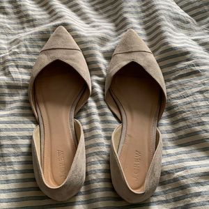 J. Crew Sadie suede light tan/beige ballet flats - size 8